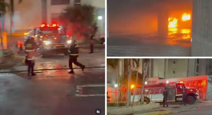 Incendio en un edificio en Manzanares dejó cuatro vehículos totalmente quemados