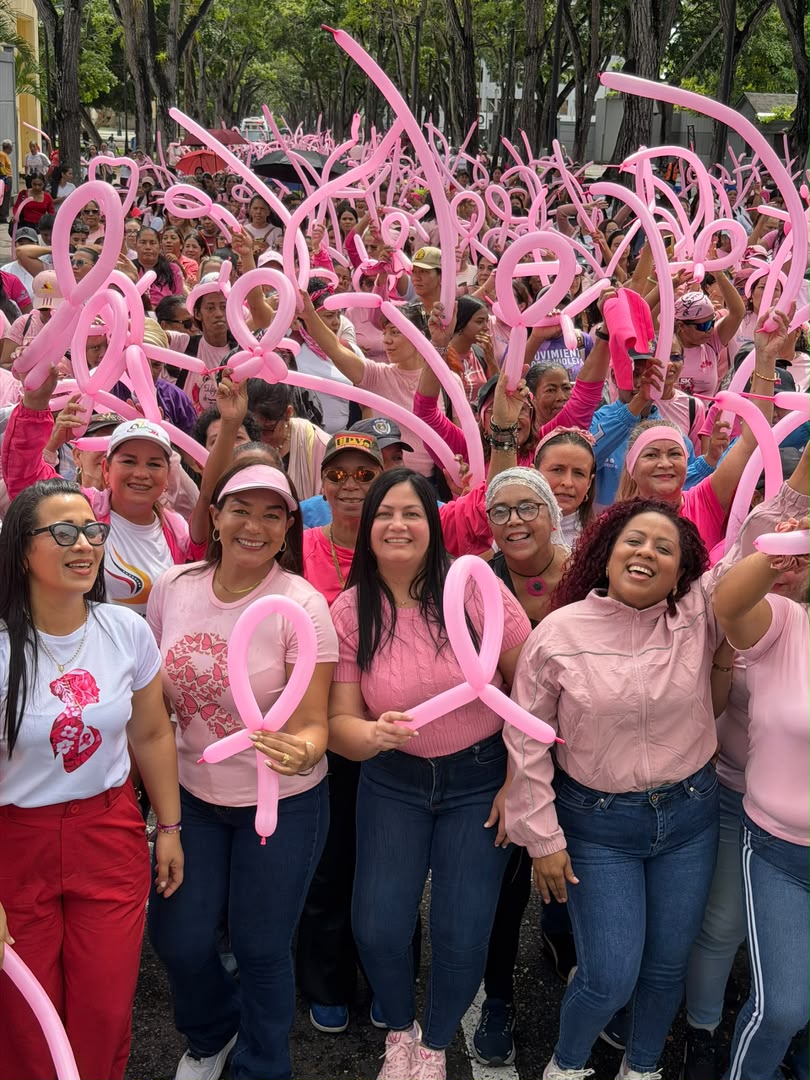 Monagas se vistió de rosa para promover la lucha contra el cáncer de mama 3 marcha3 1