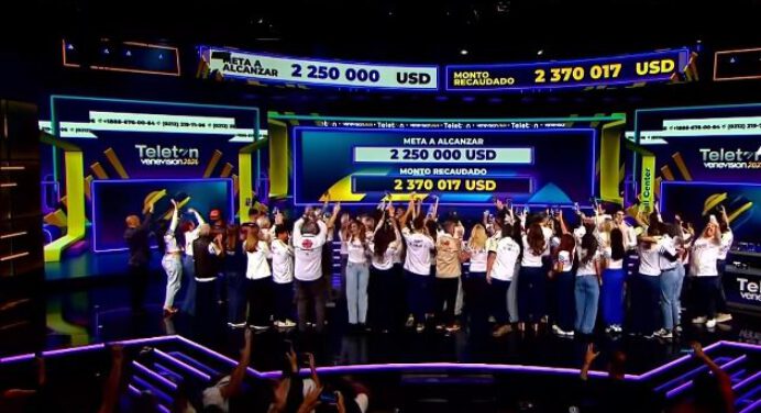 ¡Teletón «Unidos por Venezuela» recaudó más de 2,3 millones de dólares!